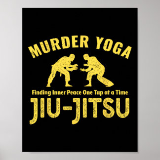 Poster Yoga Assassino Jiu-jitsu Engraçado Paz Interior Gr