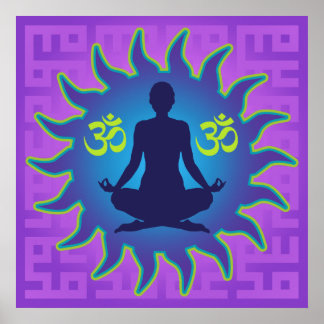 Poster Yoga Aum