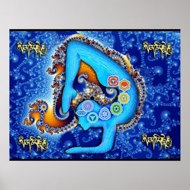 Pôster Yoga Aura & Chakras (Frente)