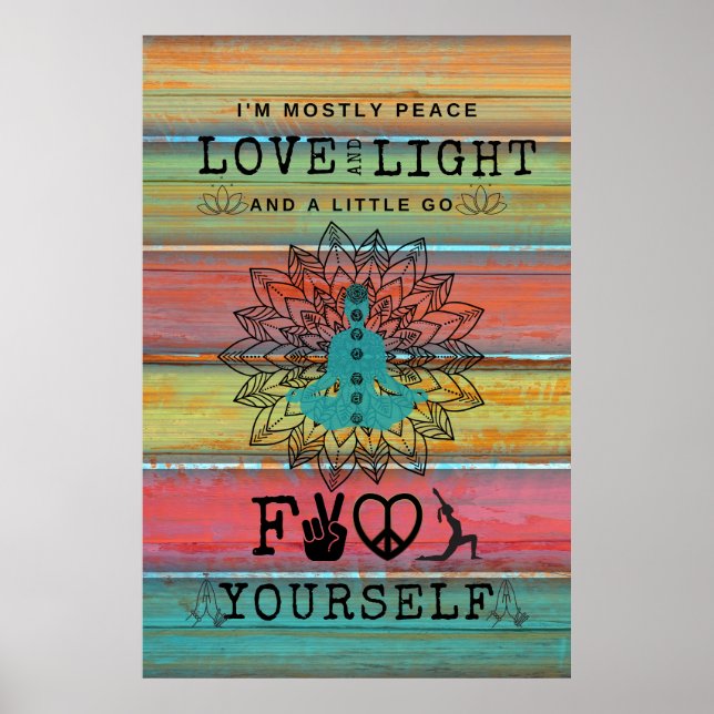 Poster Yoga do Amor e Luz (Frente)