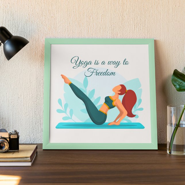 Poster Yoga é um caminho para a liberdade - Arte Yoga per (Criador carregado)