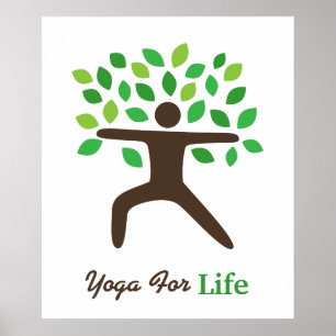 Poster Yoga For Life, Warrior Pose, Tree