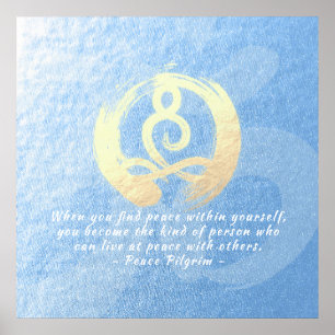 Poster Yoga Instructor Meditation Pose Citará Zen OM Sina