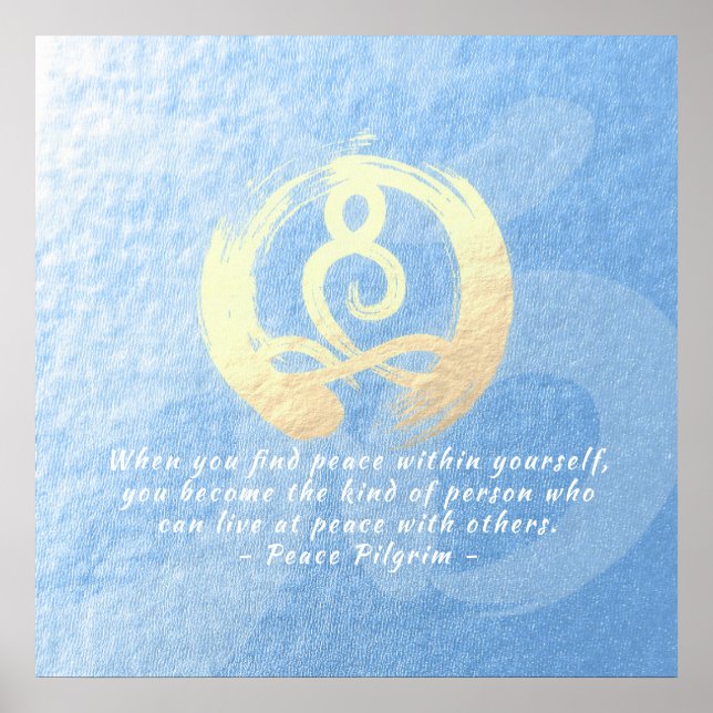 Poster Yoga Instructor Meditation Pose Citará Zen OM Sina (Frente)