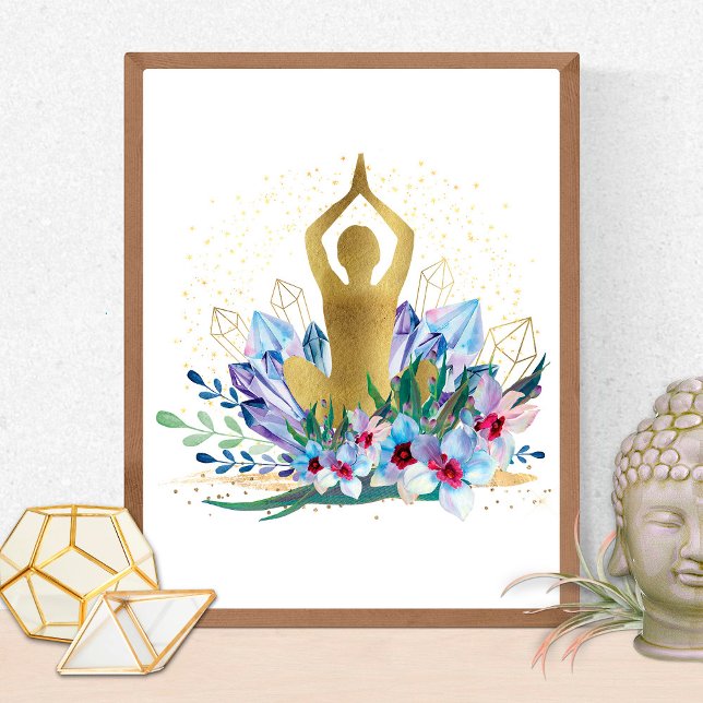 Poster Yoga Instrutor Energy Healer Crystals Reiki Spa (Criador carregado)