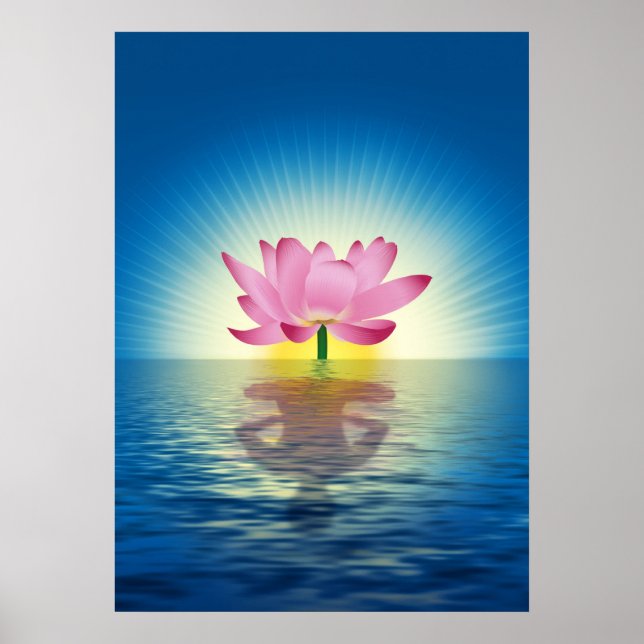 Poster Yoga Lotus (Frente)