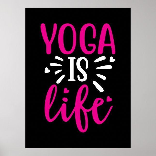Poster Yoga Lover | Yoga é a vida (Frente)