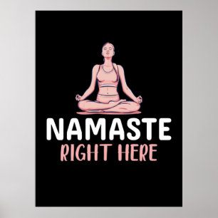 Poster Yoga Lover Yoga Namaste Bem Aqui