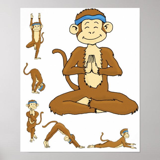 Pôster Yoga Monkey (Frente)