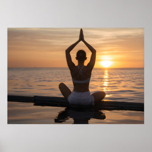 Poster Yoga na praia