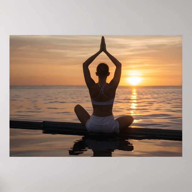 Poster Yoga na praia (Frente)