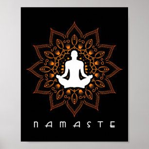 Poster Yoga - Namaste Mandala Budismo Hinduísmo Meditação