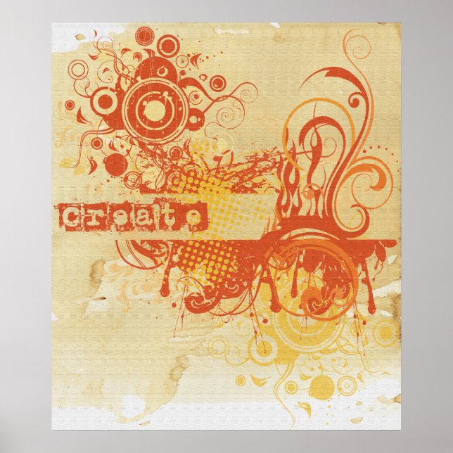 Pôster Yoga Speak : Orange Creative Chakra (Frente)