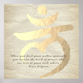 Poster Yoga Studio Instrutor Root Chakra Mantra LAM Sinal