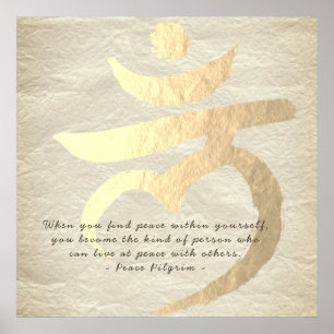 Poster Yoga Studio Instrutor Root Chakra Mantra LAM Sinal