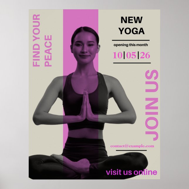 Poster Yoga Studio Opening Modern Wellness Business (Frente)