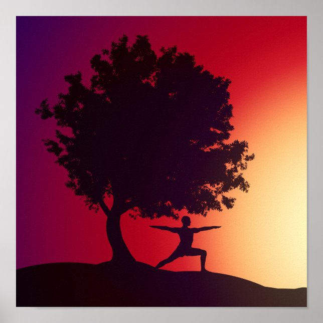 Poster Yoga Sunset Art (Frente)