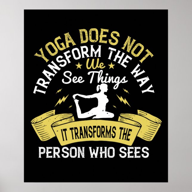 Poster Yoga - Yoga Transforma A Pessoa Que Vê (Frente)