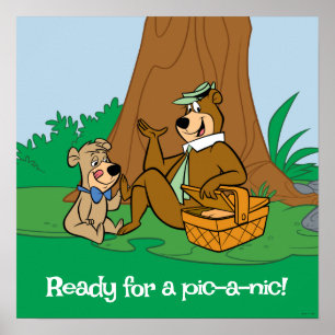Poster Yogi Bear e Boo Picnic Snack