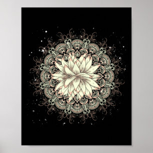 Poster Yogi Lotus Yoga Meditação Pilates Flor de Lótus Ma
