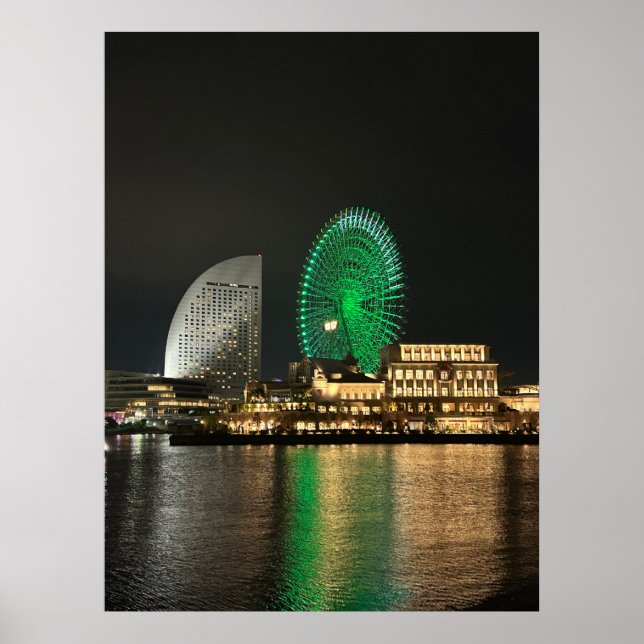 Poster Yokohama à noite (Frente)