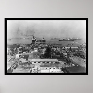 Pôster Yokohama Japan Harbor 1909