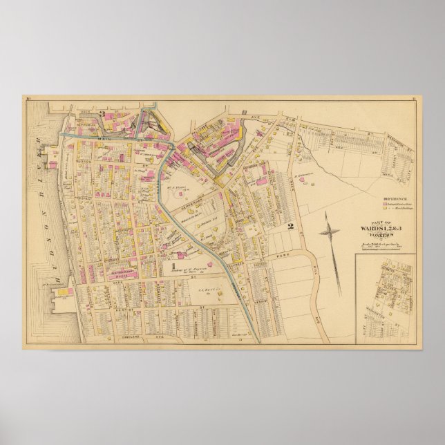 Poster Yonkers enfermarias 1-3, Nova Iorque (Frente)