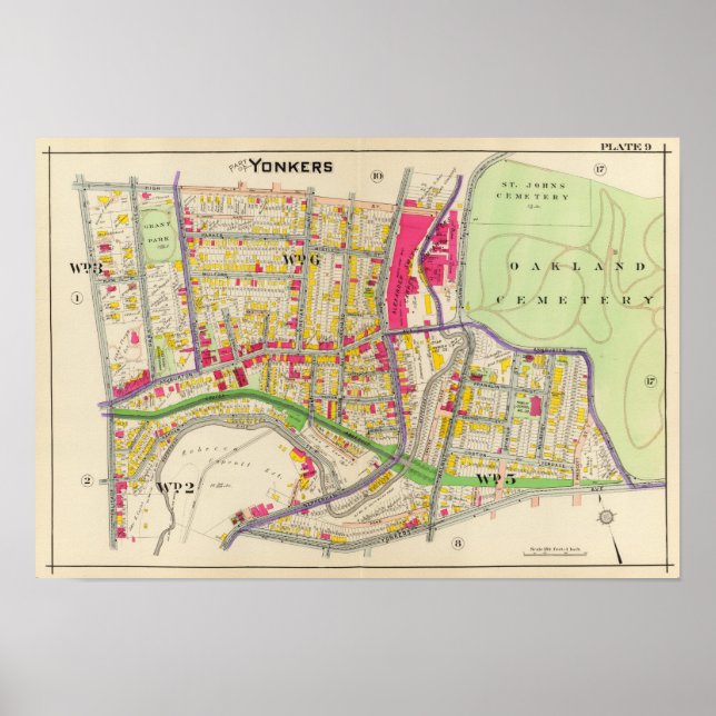 Poster Yonkers New York Atlas (Frente)