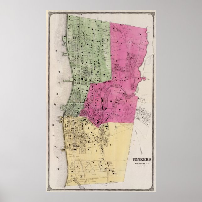 Pôster Yonkers, NY Atlas (Frente)