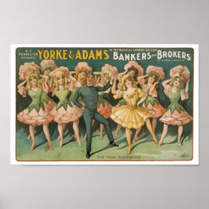 Poster Yorke & Adams Bakers e Brokers The Pony Rosebuds