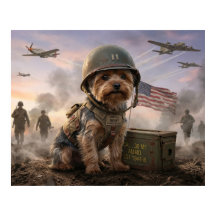 Yorkie heróico "Cabo Smoky" Arte Militar da Segund