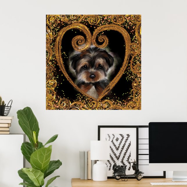 Poster Yorkie Poo (Escritório em casa)