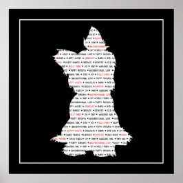 Pôster Yorkie / Yorkshire Terrier Word Art