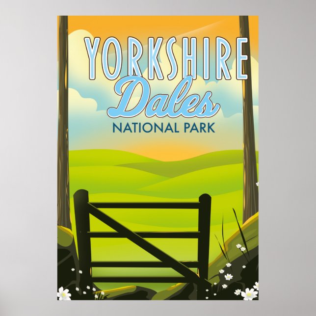 Poster Yorkshire dales viagens vintage (Frente)