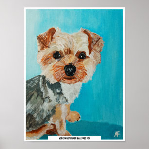 Poster Yorkshire Terrier Painting por Alfred Fox