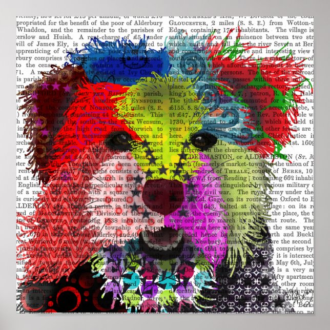 Poster Yorkshire Terrier - Patchwork (Frente)