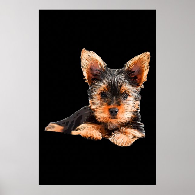 Poster Yorkshire terrier Yorkie Puppy Dog (Frente)