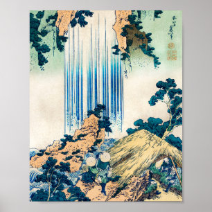 Poster Yoro Waterfall Mino Province Katsushika Hokusai