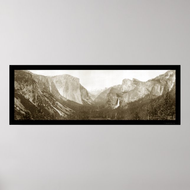 Poster Yosemite Birdseye Foto 1915 (Frente)