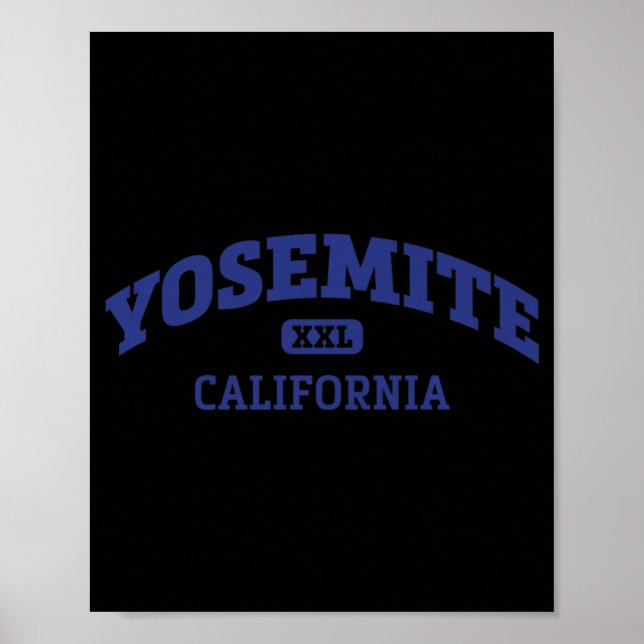 Poster Yosemite College Style Rock Escaling Area Design (Frente)