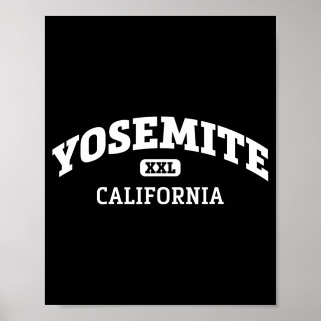 Poster Yosemite College Style Rock Escaling Area Design (Frente)
