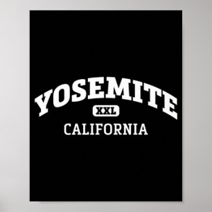 Poster Yosemite College Style Rock Escaling Area Design