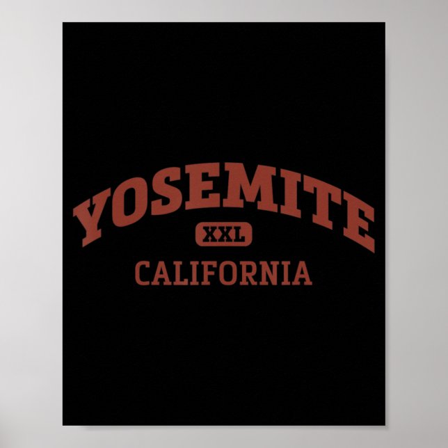 Poster Yosemite College Style Rock Escaling Area Design 9 (Frente)