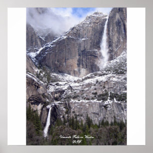 Pôster Yosemite Falls no inverno