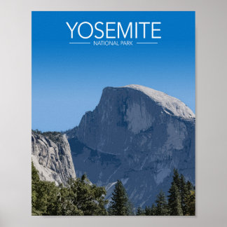 Poster Yosemite National, California Park Stylizlized Via