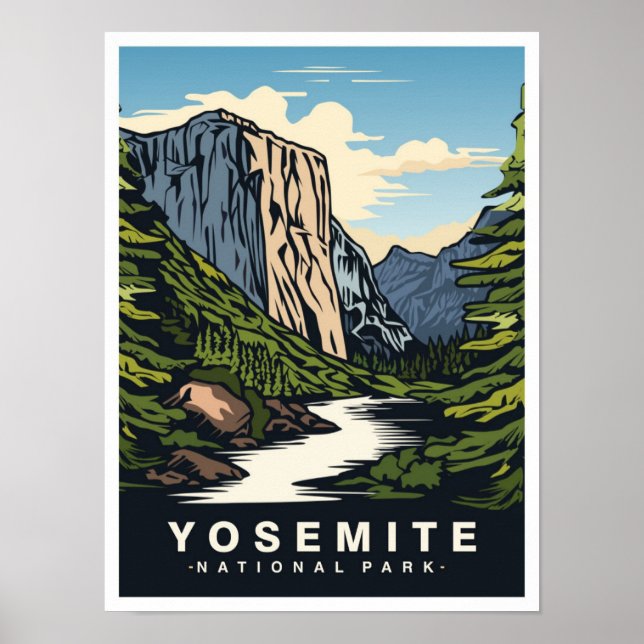 Poster Yosemite National Park California USA Travel (Frente)