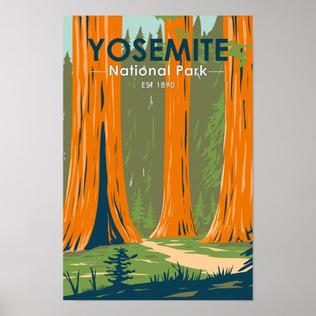 Poster Yosemite National Park Mariposa Grove California (Frente)