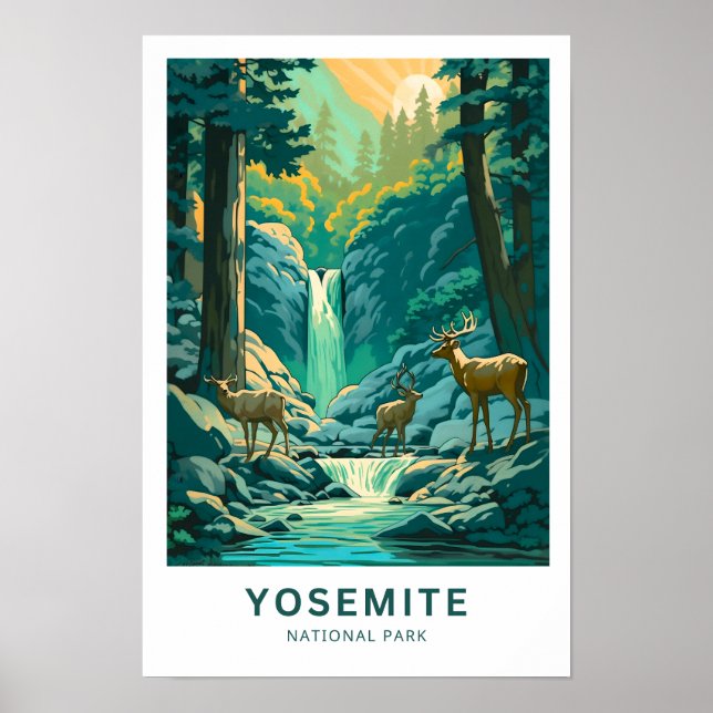 Poster Yosemite National Park Viagem (Frente)