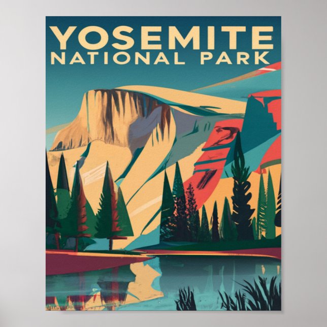 Poster Yosemite National Park Vintage (Frente)