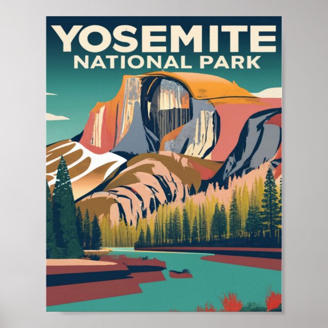 Poster Yosemite National Park Vintage (Frente)